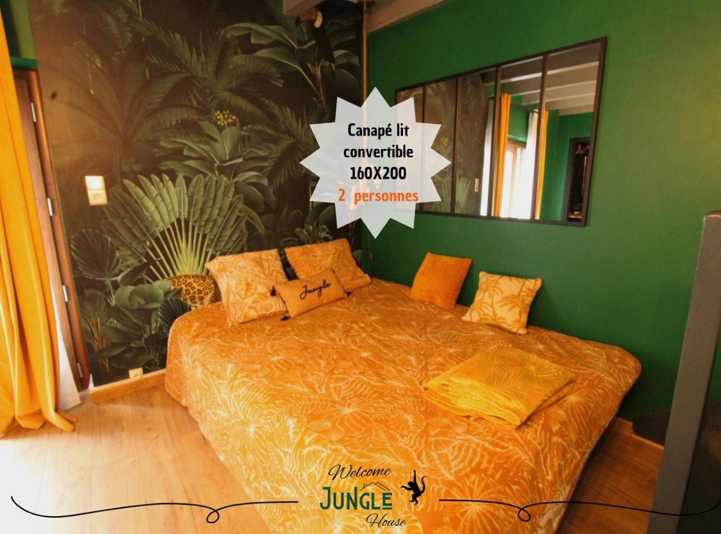 Maison "Jungle House" 90 M2 Billard, Retroprojecteur, Bar A Jeux , Vinyle, Wifi Fibre, Ideal Pro & Famille A Montbrison Esterno foto