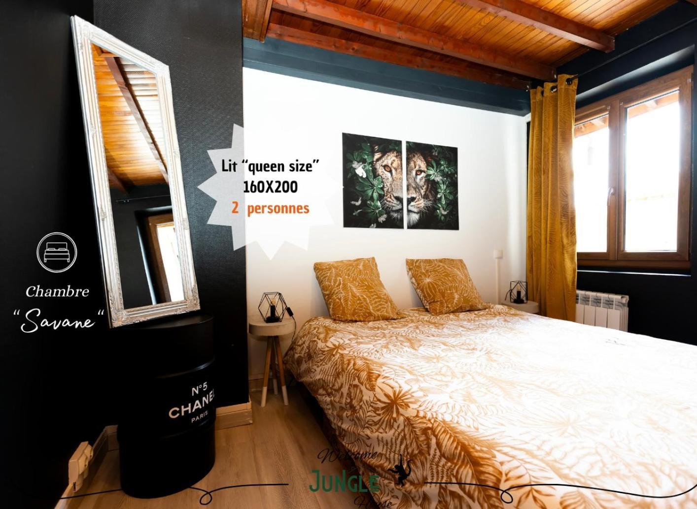 Maison "Jungle House" 90 M2 Billard, Retroprojecteur, Bar A Jeux , Vinyle, Wifi Fibre, Ideal Pro & Famille A Montbrison Esterno foto